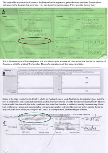 Comparison of the reservation forms created.