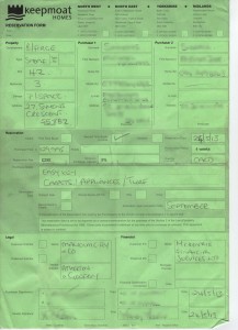 Original Reservation Form created on 24/05/2013. There is a receipt for payment of the reservation fee at 10:30.